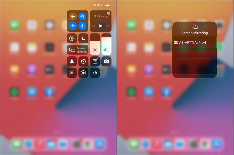 pantalla de reflejo