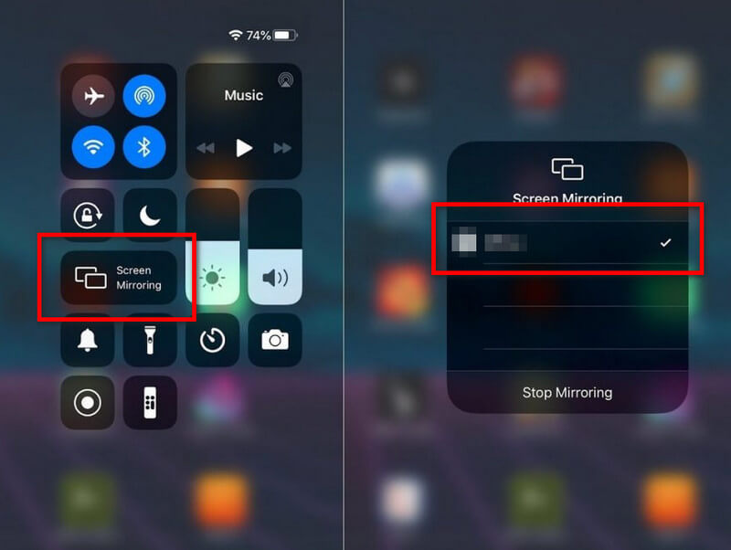 Duplicación de pantalla de iOS