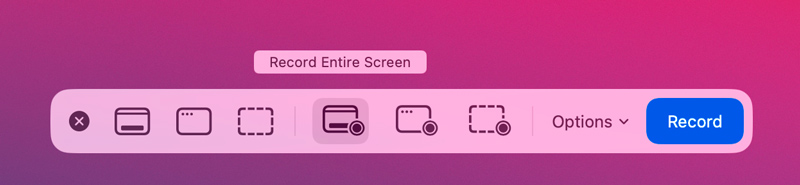 Screen Record On MACbook Entire Screen