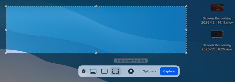 Stop Save MAC Screen Recording