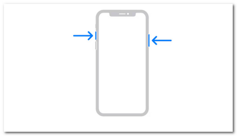 Botones de captura de pantalla del iPhone