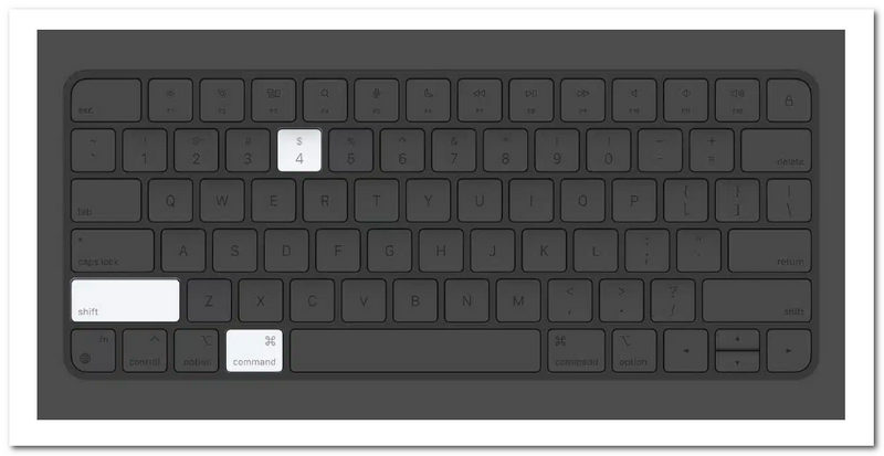 Captura de pantalla del área seleccionada en Mac