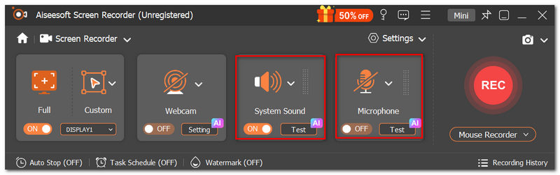 Encienda el sonido del sistema