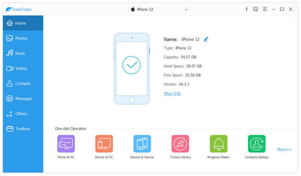 Conecte su iPhone para transferir