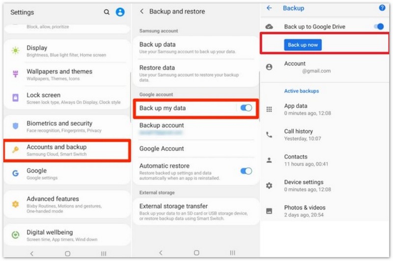 Copia de seguridad de datos de Android en iPhone
