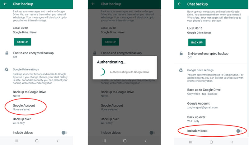 Realizar una copia de seguridad de los chats de WhatsApp en la cuenta de Google