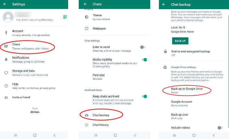 Cómo hacer una copia de seguridad de los chats de WhatsApp en Google Drive en Android