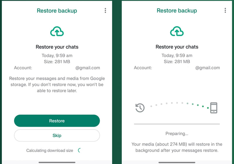 Restaurar copia de seguridad de WhatsApp en Android