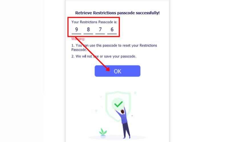 Ingrese el código de restricción