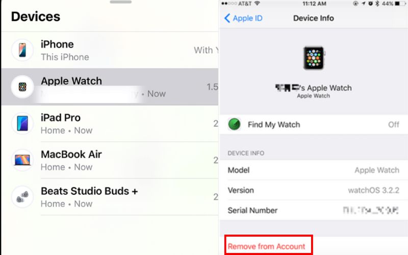 Eliminar Buscar mi Apple Watch