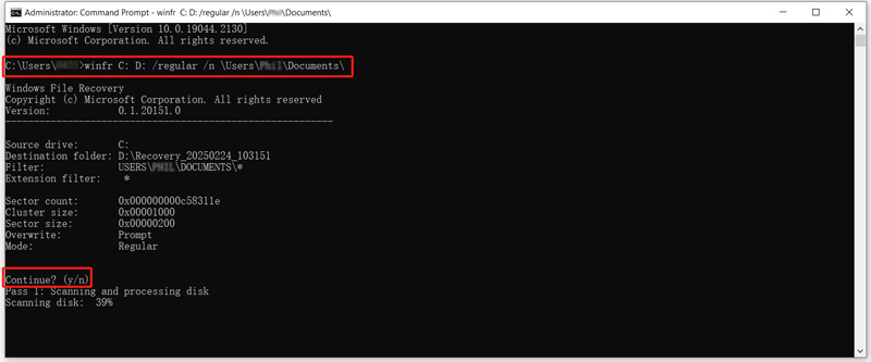 Recuperación de archivos NTFS con Windows File Recovery