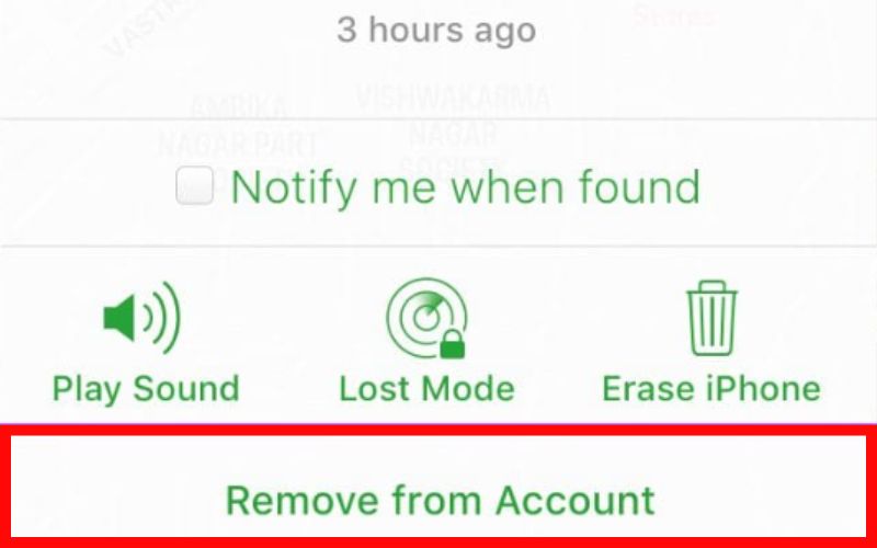 Haga clic en Eliminar de la cuenta