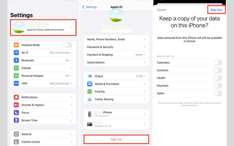 Desvincular iPhones a través de Ajustes