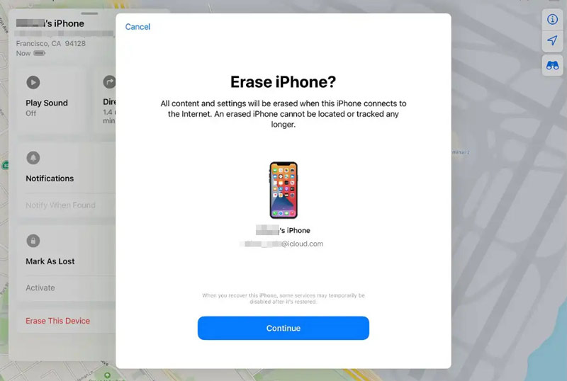 Borrar iPhone deshabilitado Buscar mi
