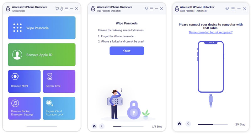 Desbloqueador de iPhone con borrado de código de acceso