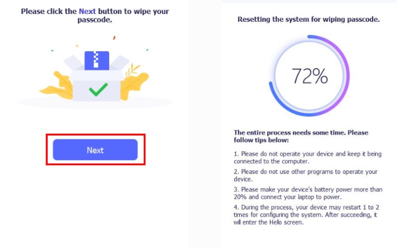 Haga clic en el siguiente