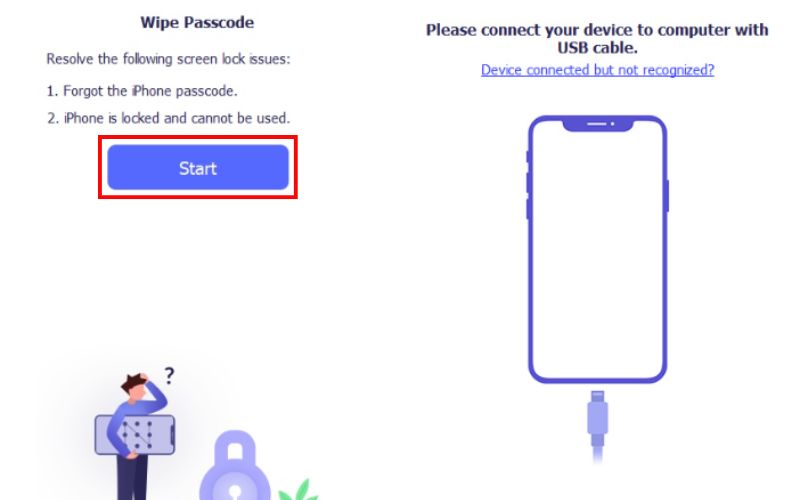Presiona el botón de inicio
