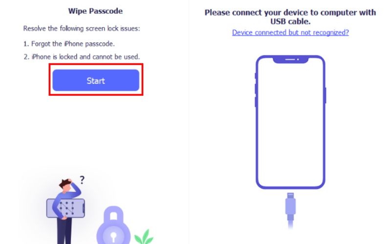 Presiona el botón de inicio