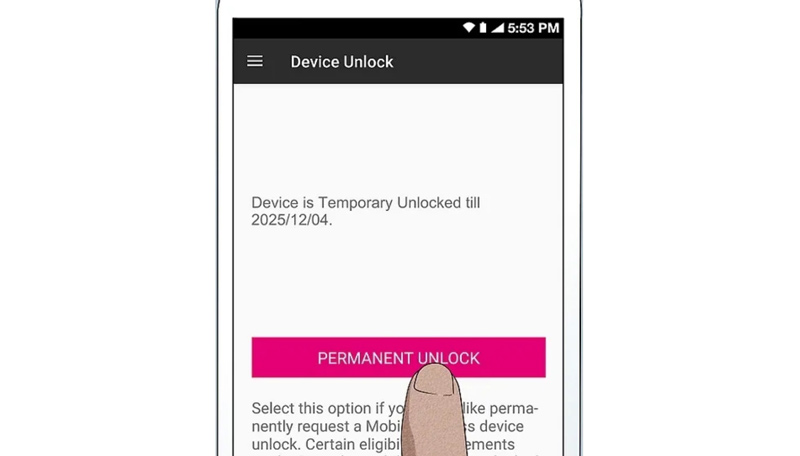 Seleccionar tipo de desbloqueo