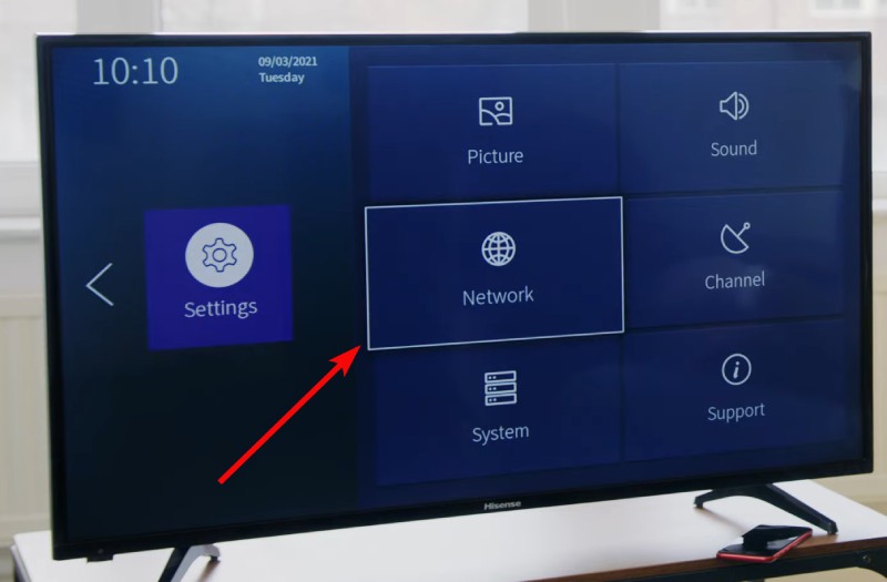 Comprobar la conexión a Internet del televisor Hisense