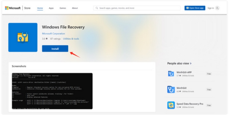 Instalar Windows File Recovery