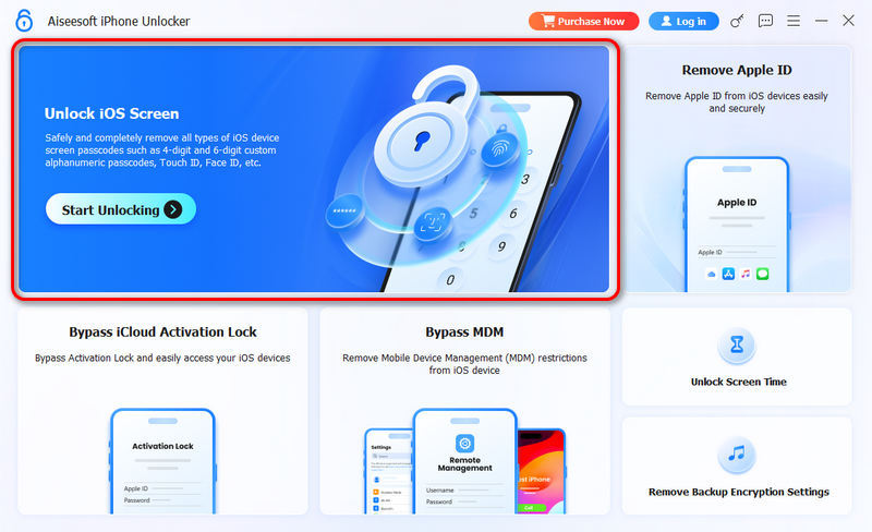 Elija Desbloquear pantalla IOS