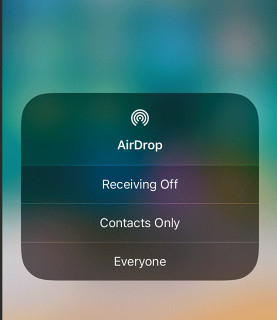 Habilitar AirDrop en el iPhone de destino