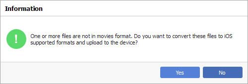 Convierta archivos a formatos compatibles con iOS y cárguelos en el dispositivo