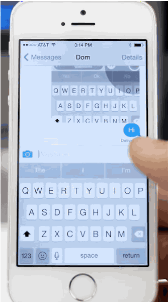mensaje de voz ios8