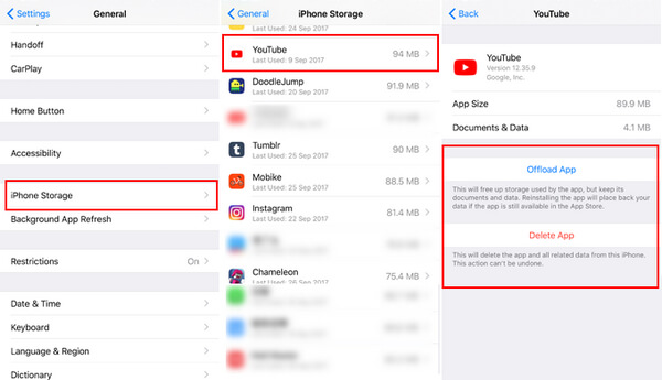 Vuelva a instalar la aplicación para borrar el caché en el iPhone