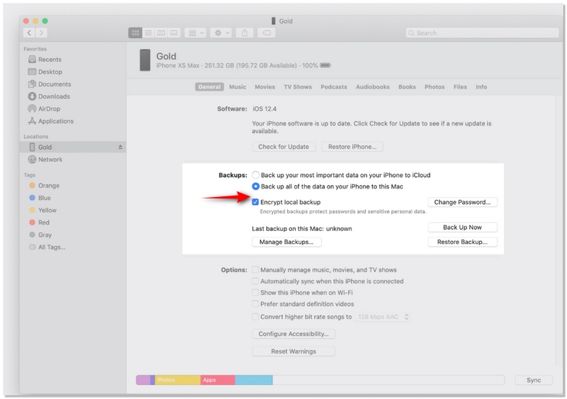 Backup On iTunes Latest IOS