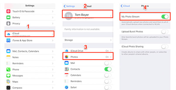 Accede a fotos de iCloud en dispositivos iOS
