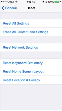 Restablecer iPhone