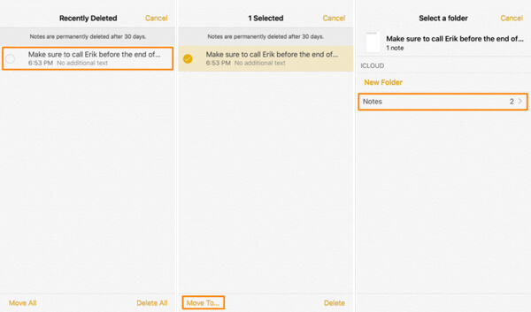 Cómo recuperar notas borradas en iPhone