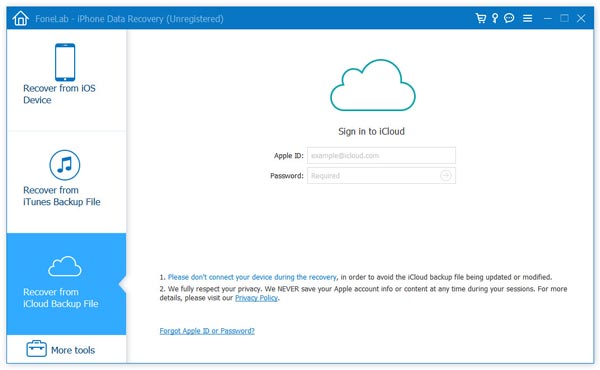 Recuperarse de iCloud