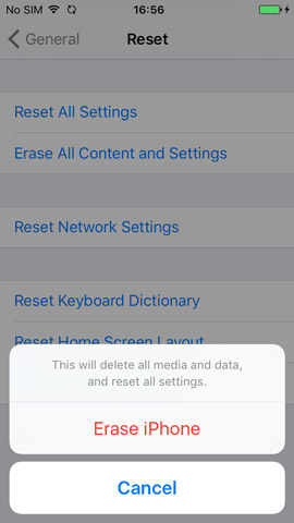 Restablecer iPhone