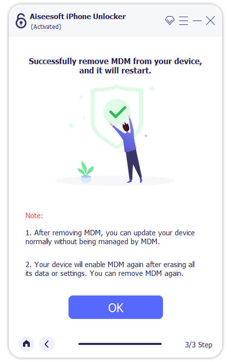 Eliminar el éxito de MDM