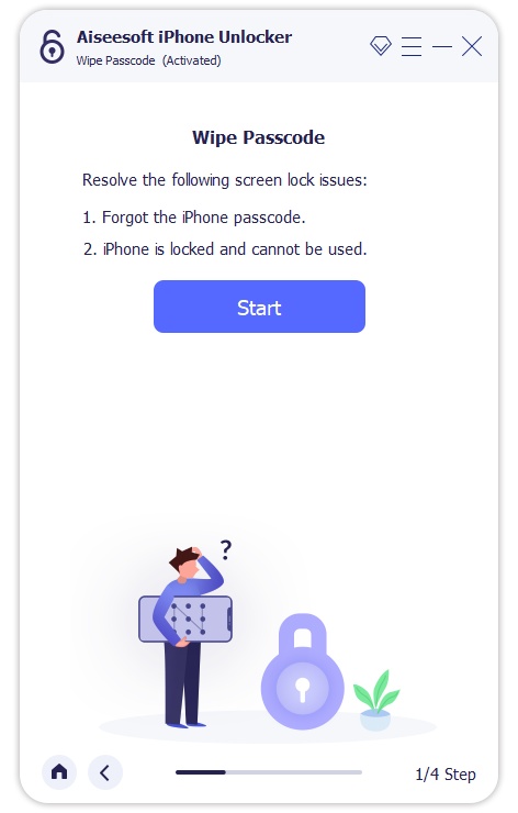 Empezar a borrar el código de acceso