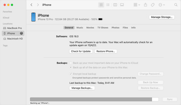 Copia de seguridad de iPhone a Mac