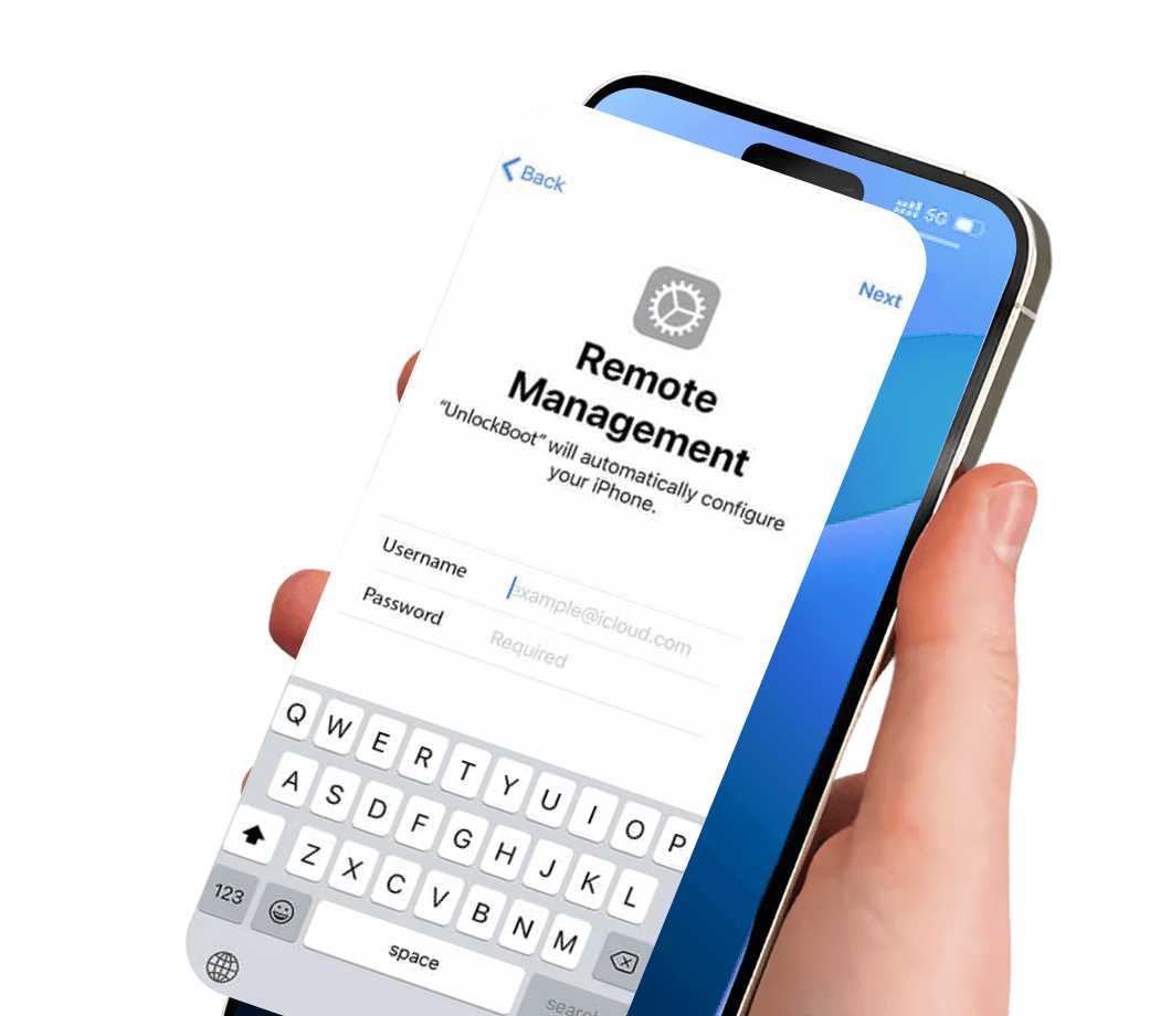 Interfaz MDM de iPhone