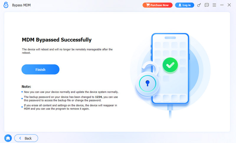 MDM omitido con éxito