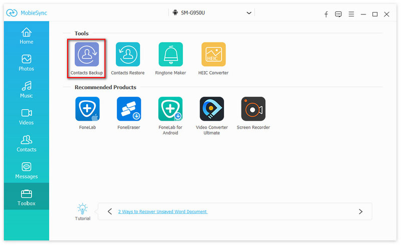 Copia de seguridad de contactos con un clic