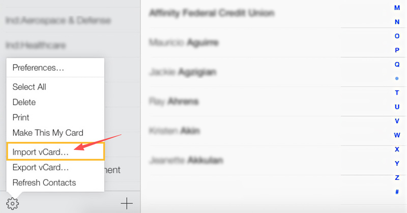 Importar contactos de iCloud a Vcard