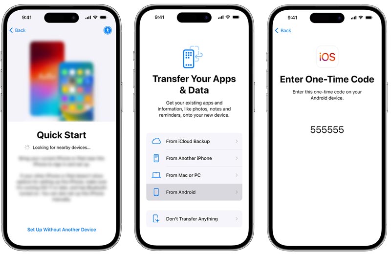 Configurar un nuevo iPhone para transferir datos desde Android