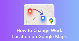 Cambiar la ubicación del trabajo en Google Maps