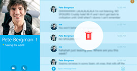 Eliminar mensajes de Skype