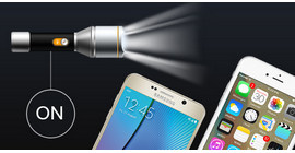 Encender la linterna de Android/iPhone