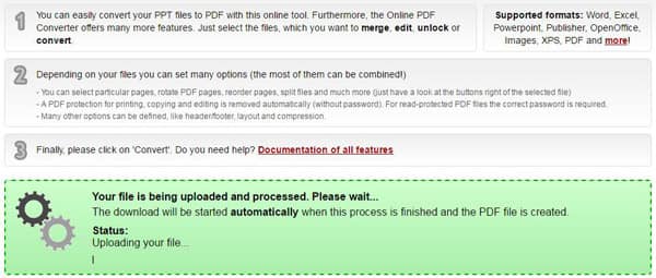Convertir archivo PPT a PDF