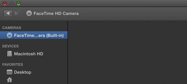 Cámara integrada de iMovie