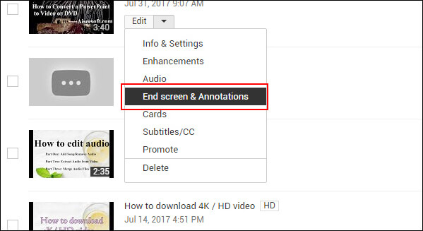 Pantalla final y anotaciones